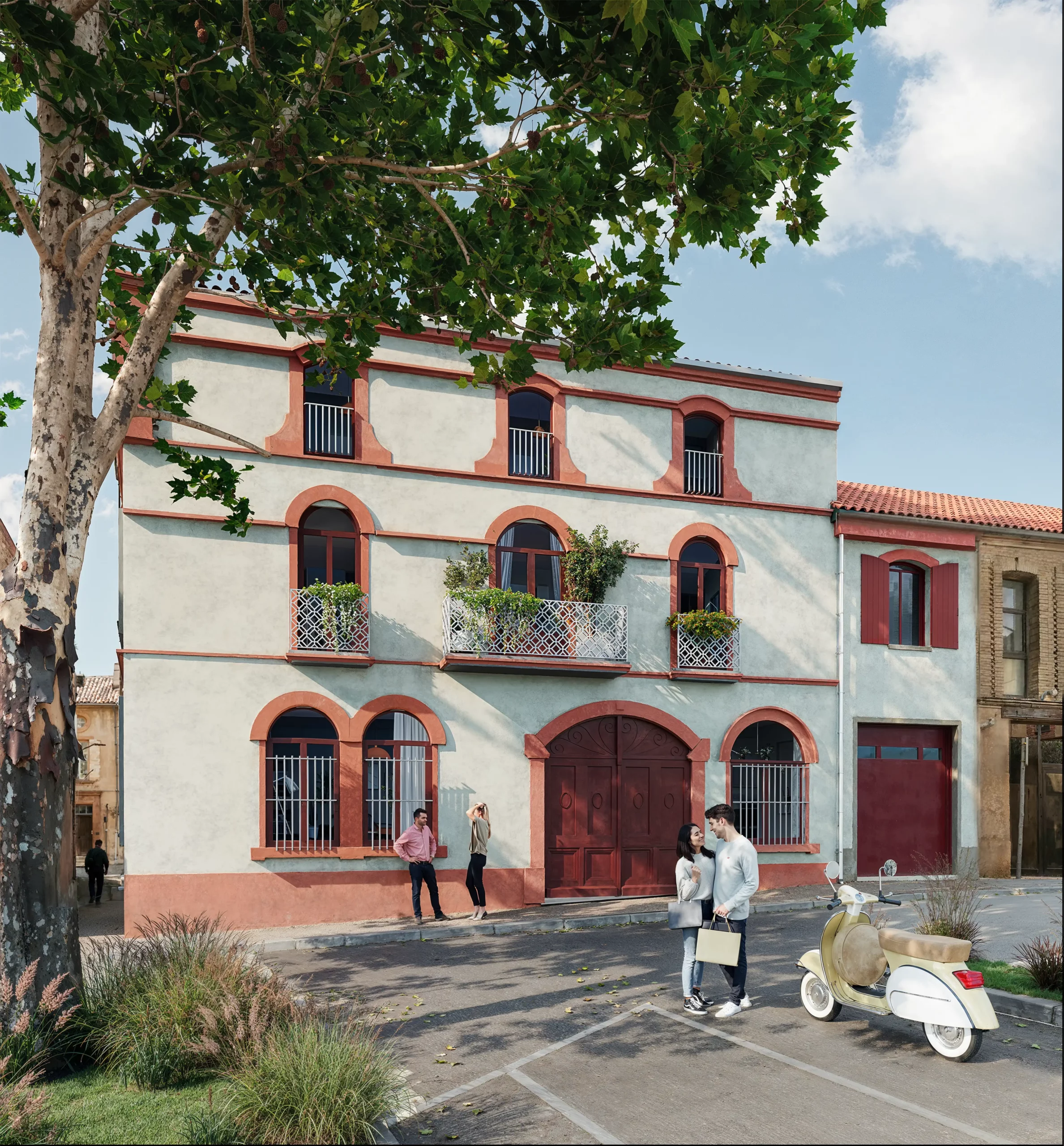 Vue depuis la rue du Château